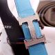 Perfect Replica Hermes Blue Leather Belt Black Back Diamonds Rose Gold Buckle (3)_th.jpg